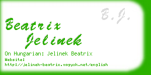 beatrix jelinek business card